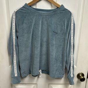 Hurley Crop top Corduroy style Lounge sweater with pull string